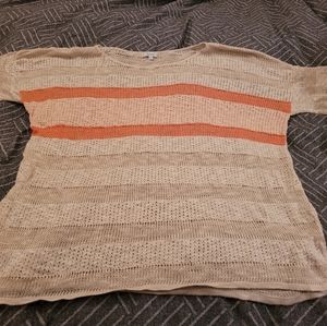 3/$25 Kismet open stitch sweater with half sleeves, size M